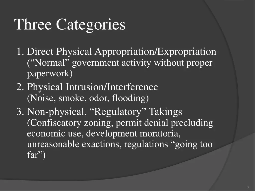 three categories