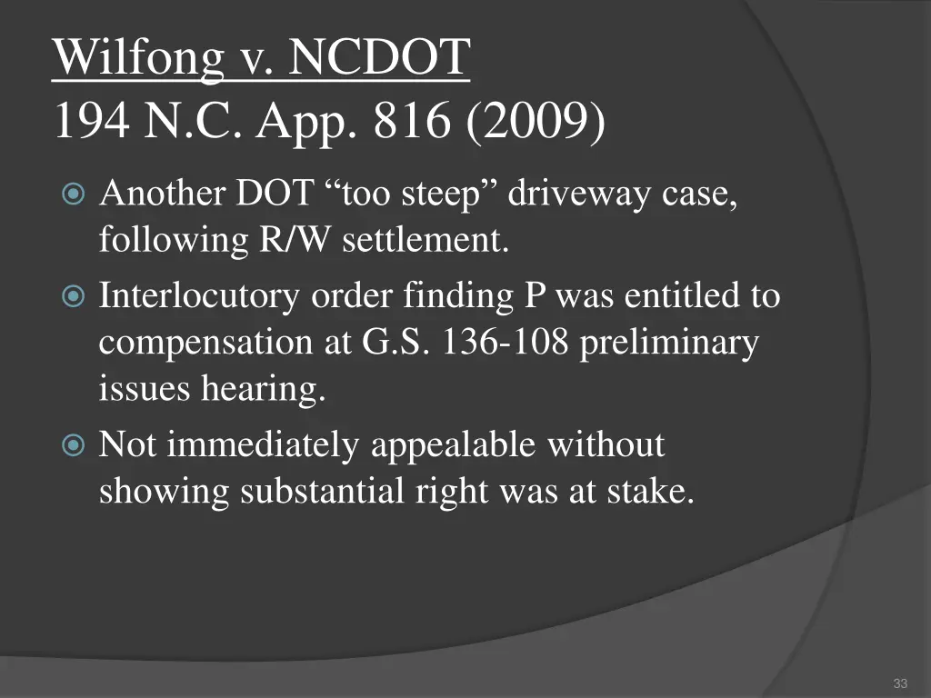 wilfong v ncdot 194 n c app 816 2009