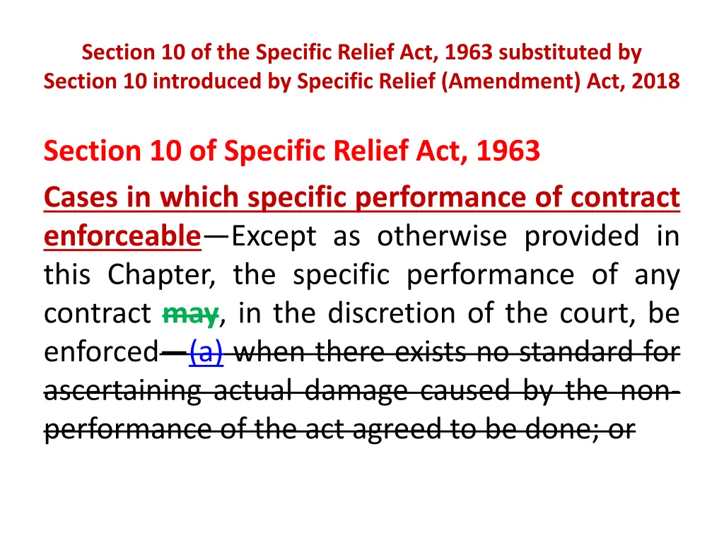 section 10 of the specific relief act 1963