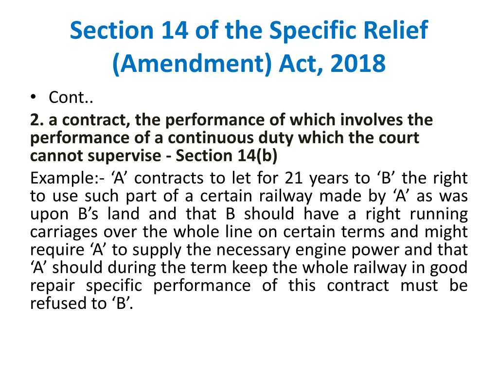 section 14 of the specific relief amendment 3