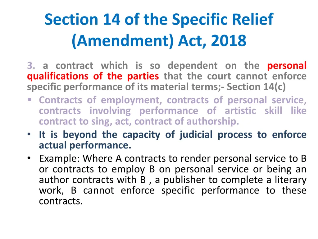 section 14 of the specific relief amendment 4