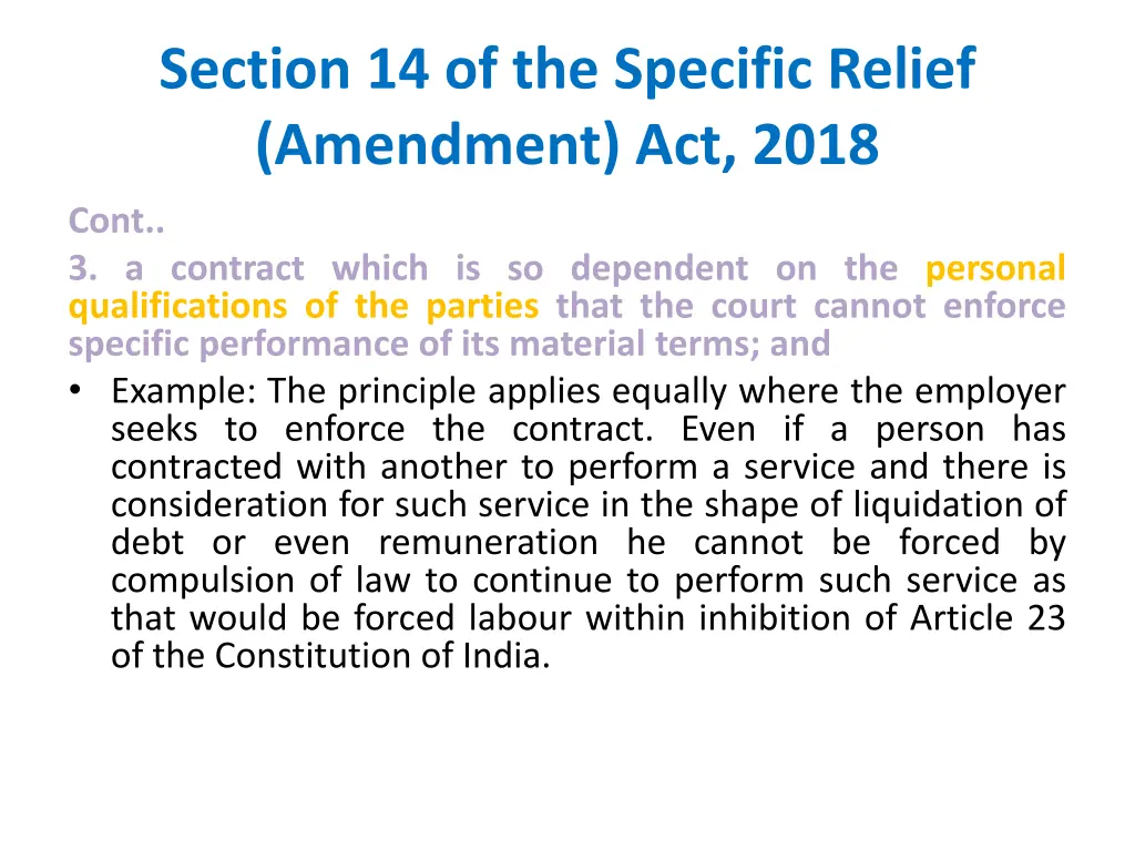 section 14 of the specific relief amendment 5