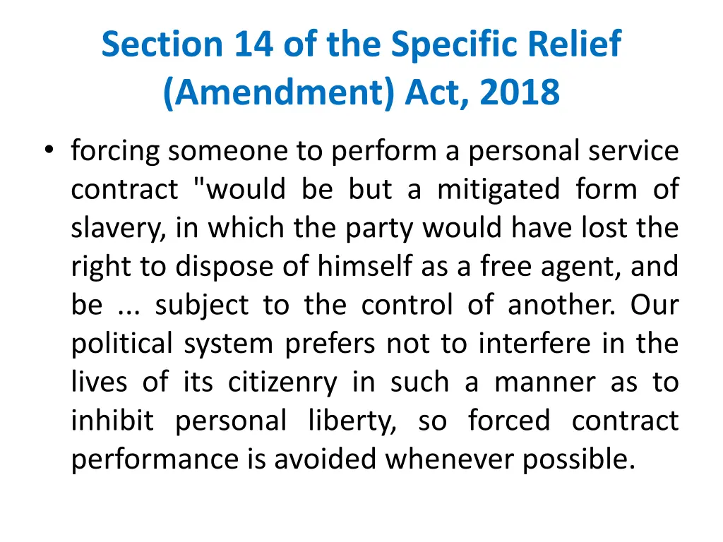 section 14 of the specific relief amendment 6