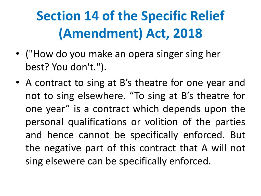 section 14 of the specific relief amendment 7