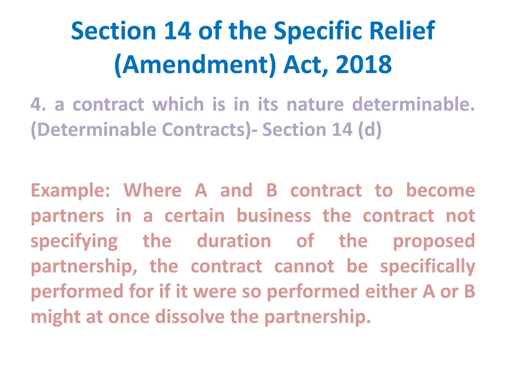 section 14 of the specific relief amendment 8