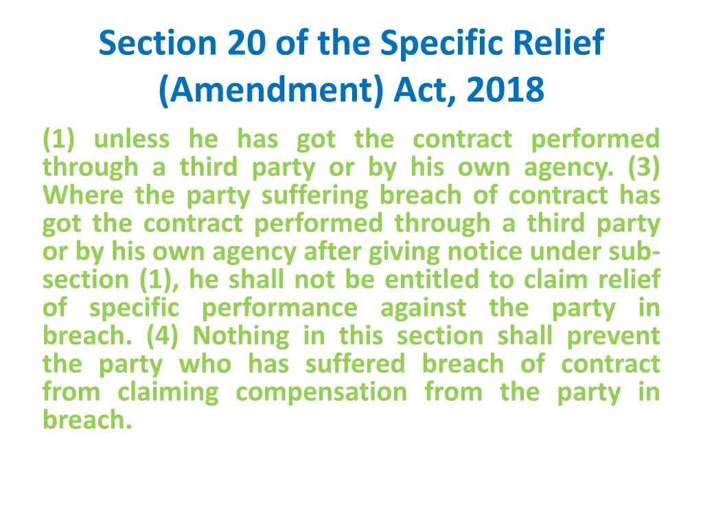 section 20 of the specific relief amendment 2