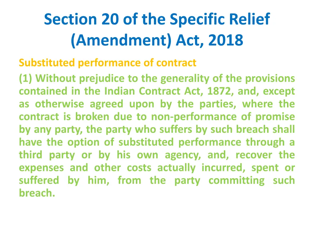 section 20 of the specific relief amendment