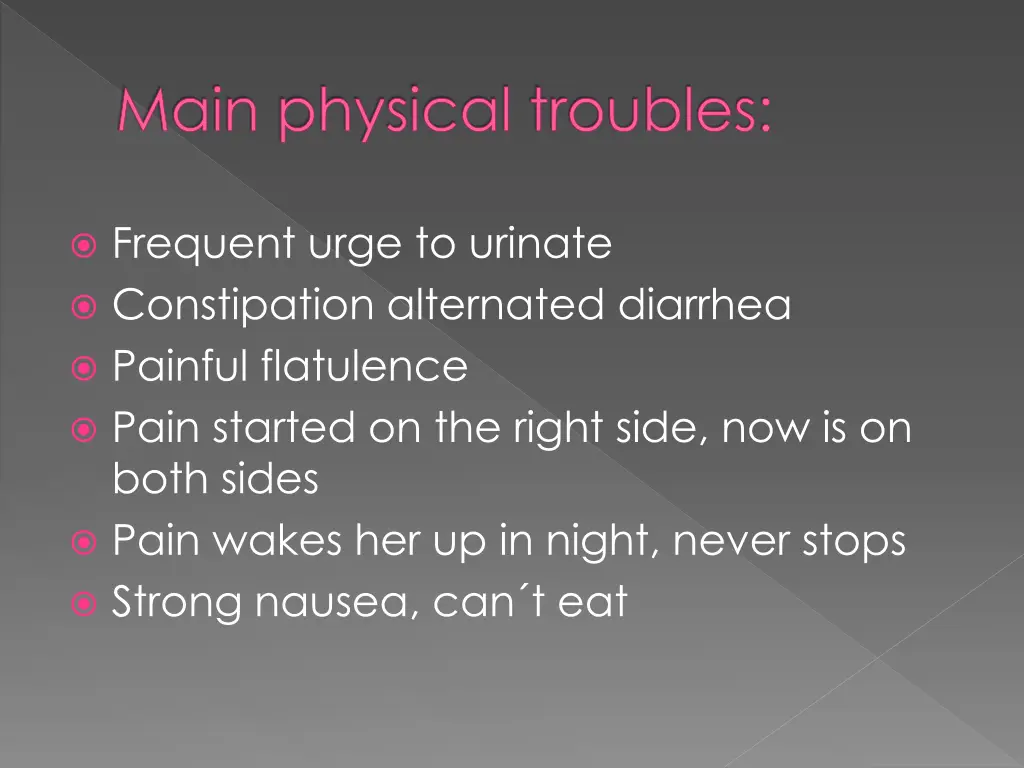 main physical troubles 1