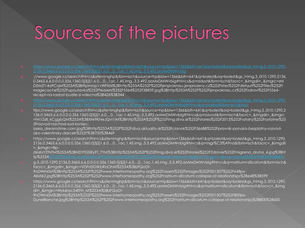 sources of the pictures