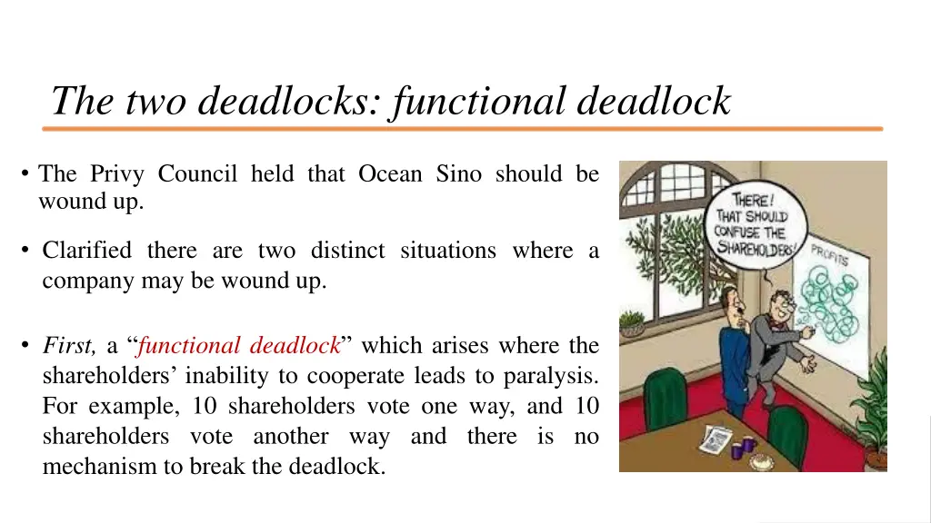 the two deadlocks functional deadlock