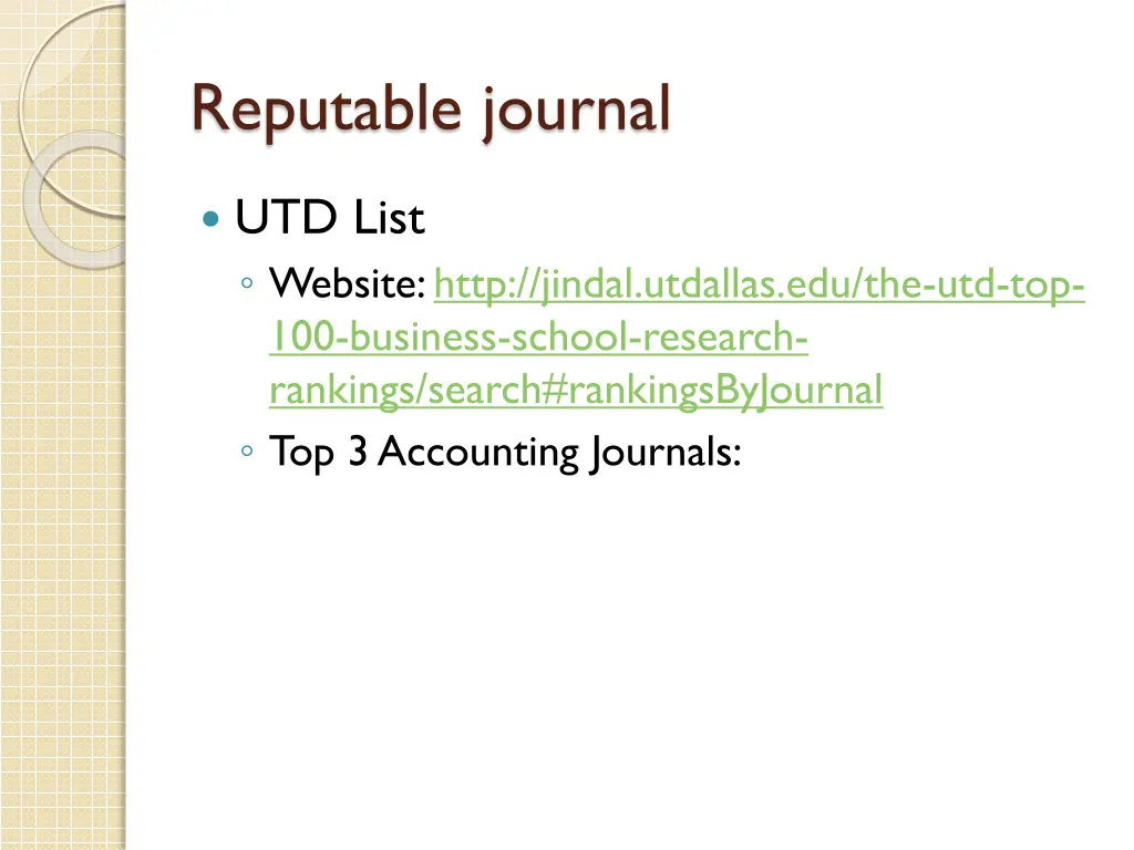 reputable journal