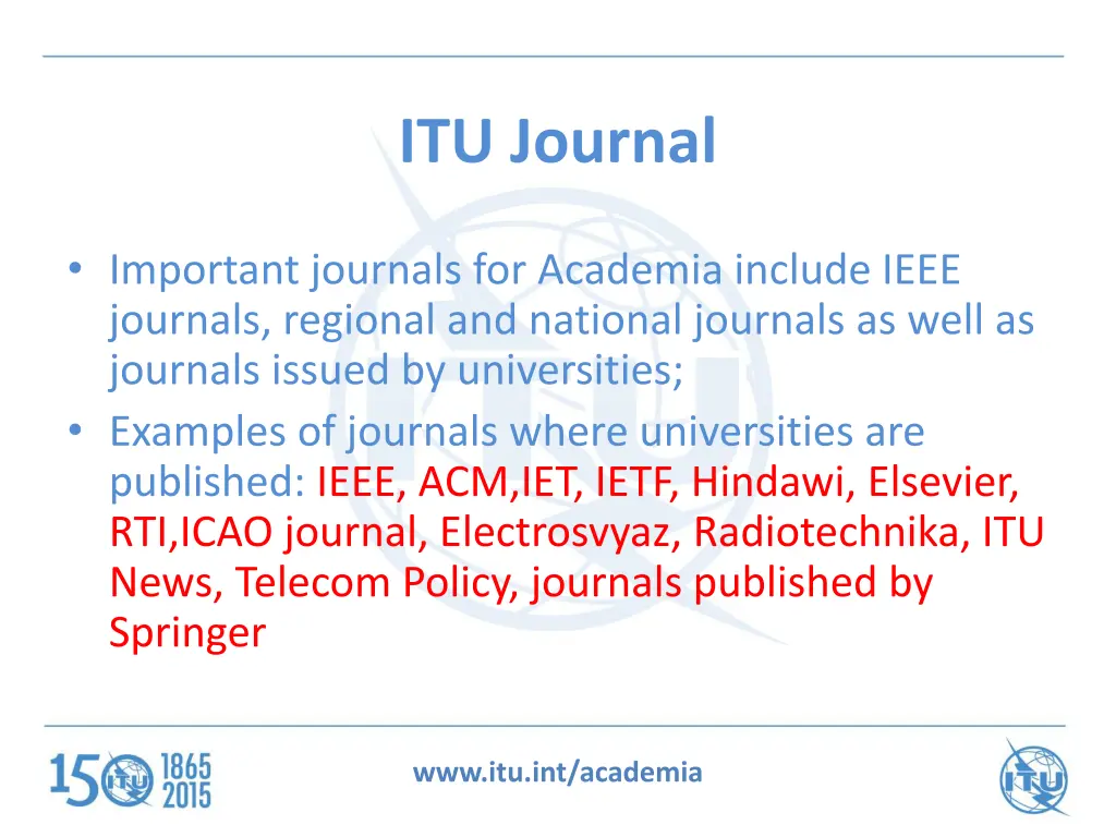 itu journal