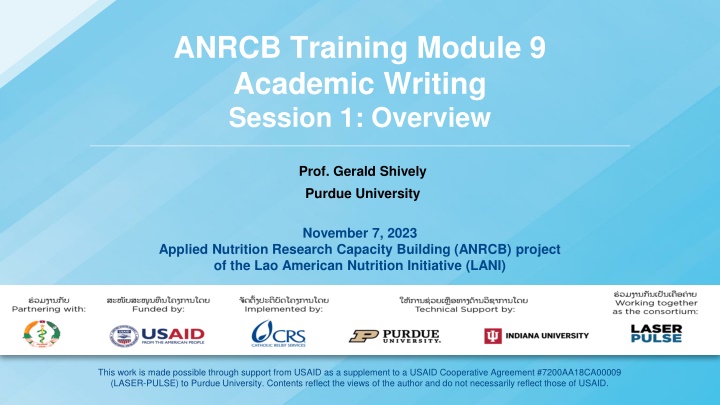 anrcb training module 9 academic writing session