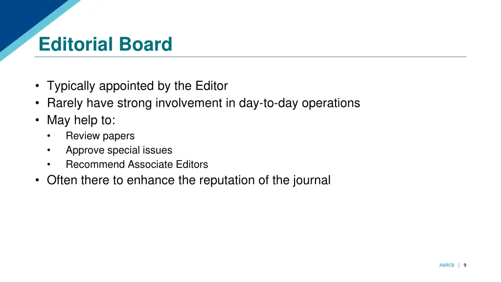 editorial board