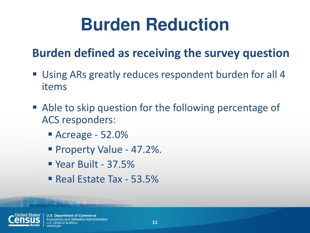 burden reduction