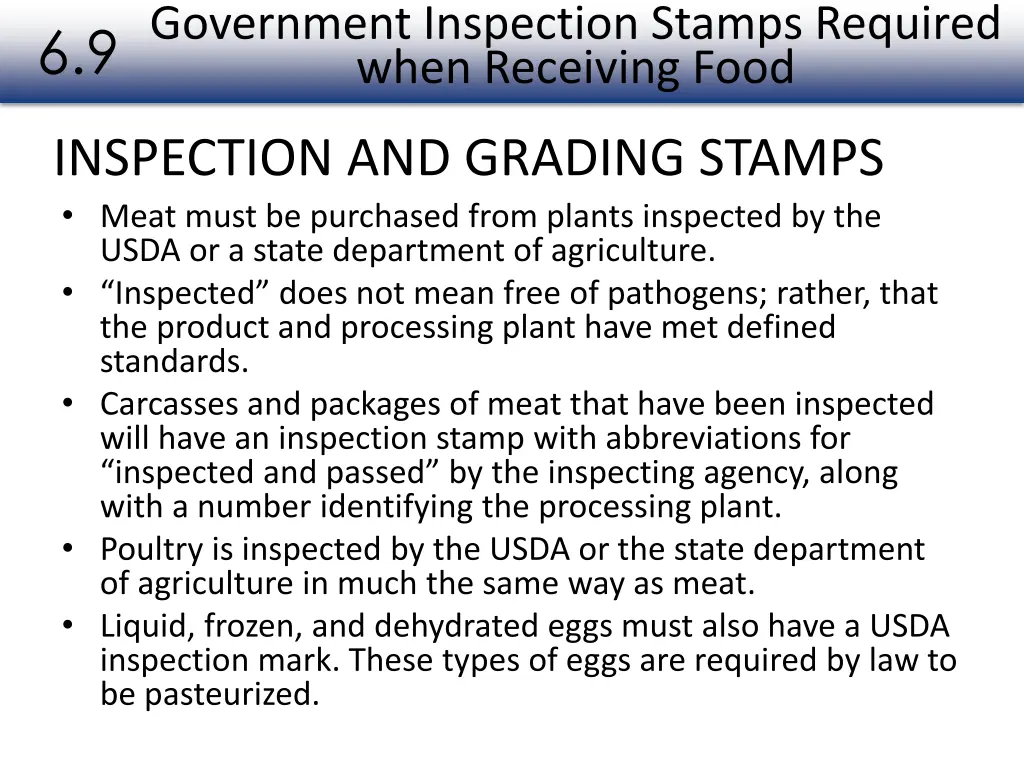 government inspection stamps required when