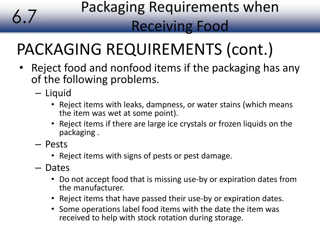 packaging requirements when receiving food 2