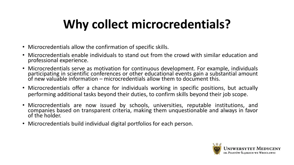 why collect microcredentials