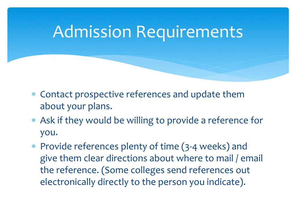 admission requirements 1