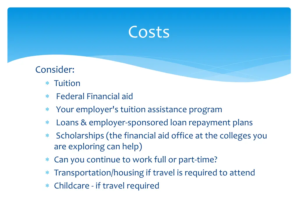 costs