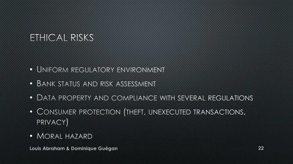 ethical risks