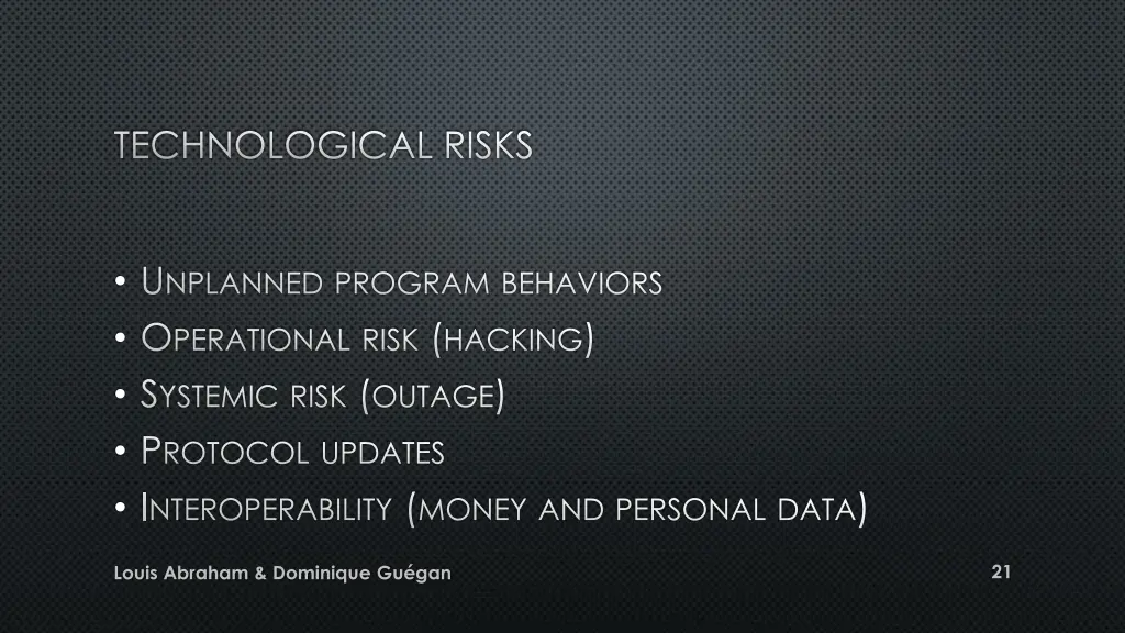 technological risks