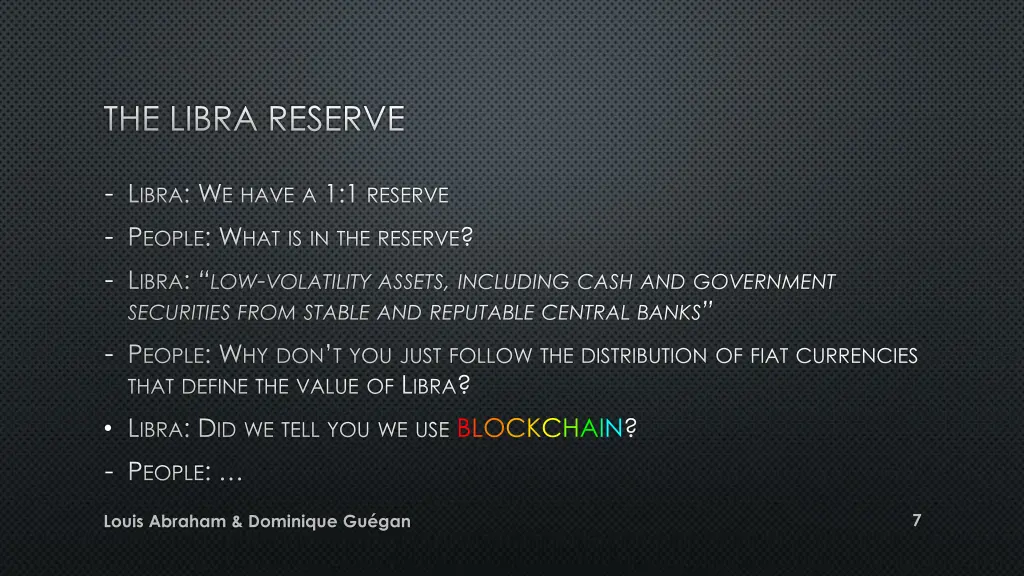 the libra reserve