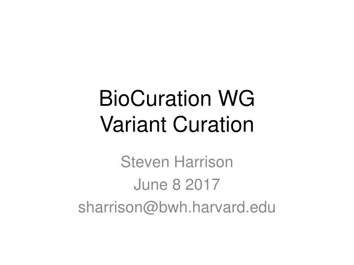 biocuration wg variant curation