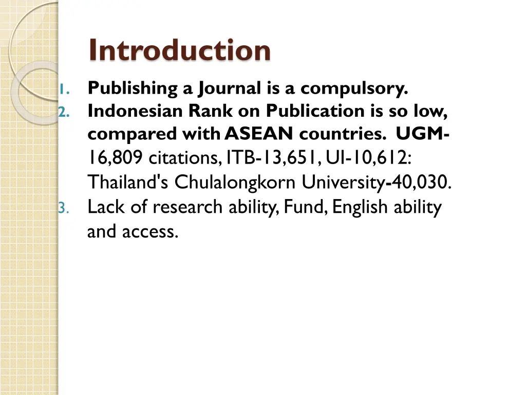 introduction publishing a journal is a compulsory