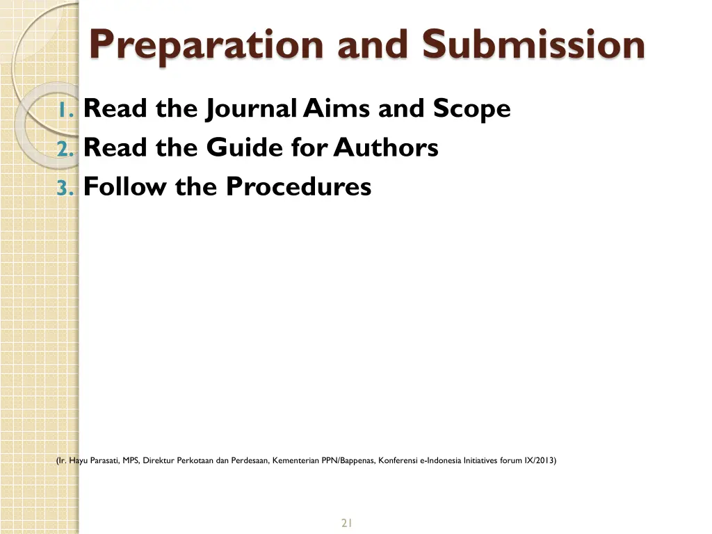 preparation and submission 1