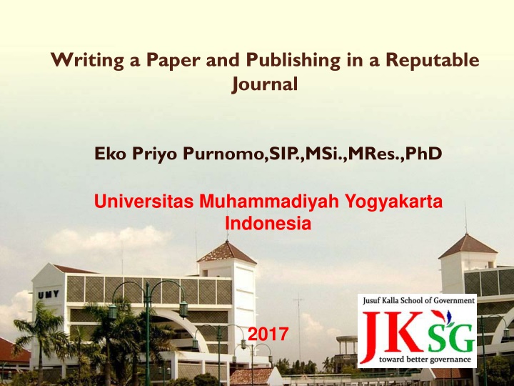 writing a paper and publishing in a reputable