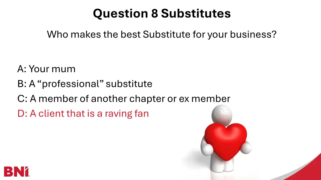 question 8 substitutes 1