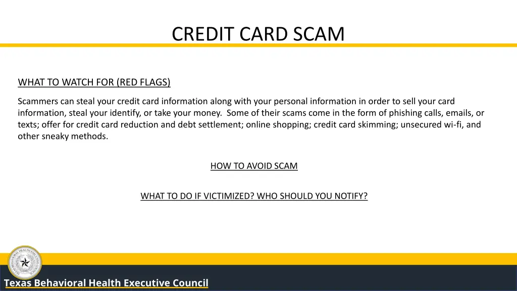 credit card scam