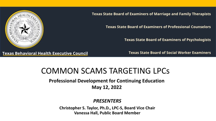 texas state board of examiners of marriage