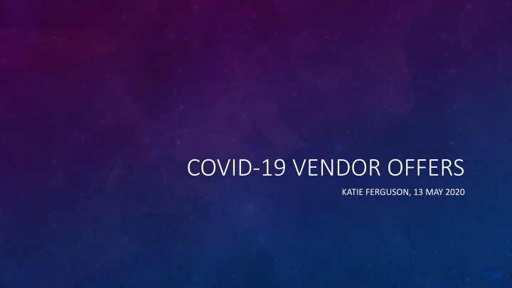 covid 19 vendor offers