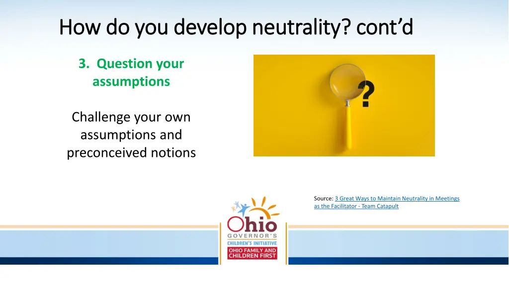 how do you develop neutrality cont 1