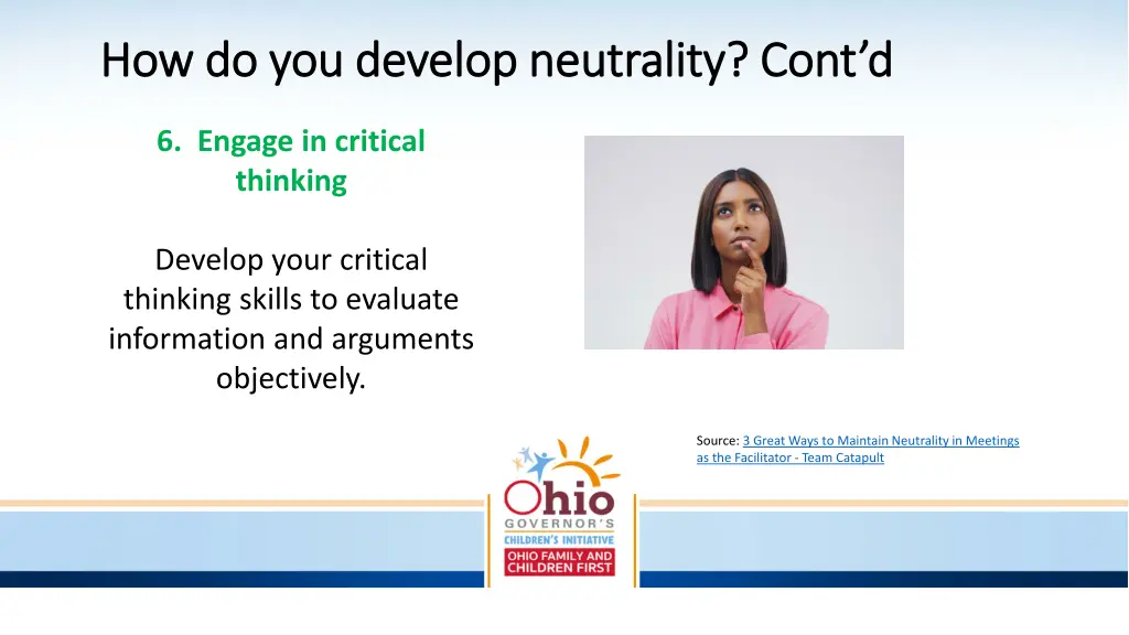 how do you develop neutrality cont 4