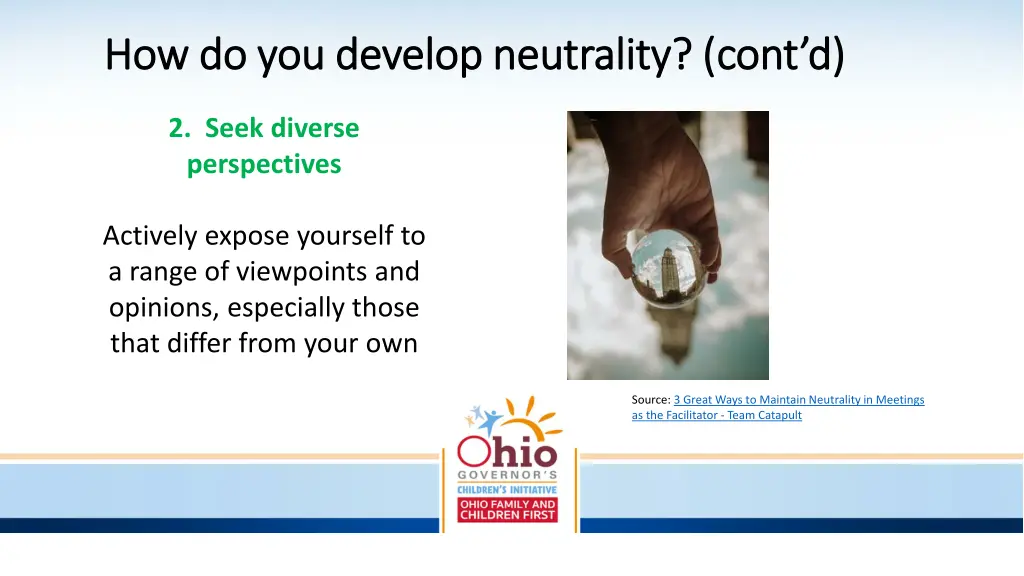 how do you develop neutrality cont