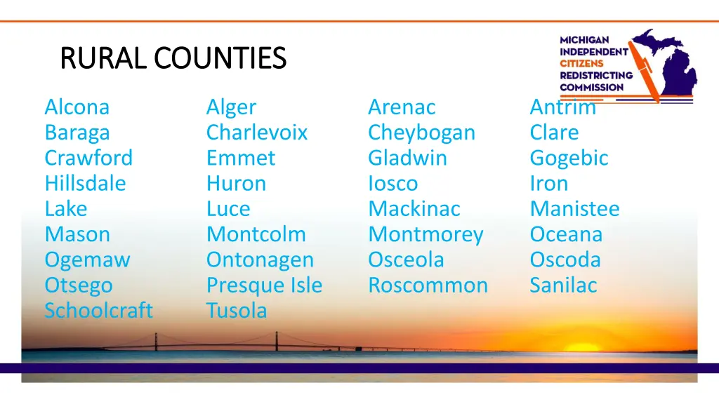 rural counties rural counties