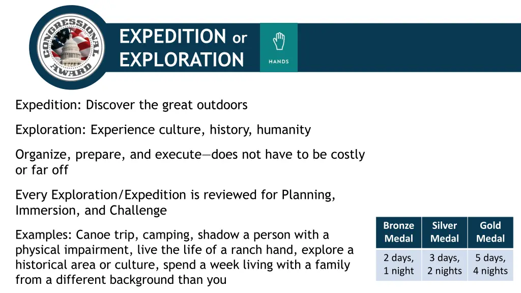 expedition or exploration