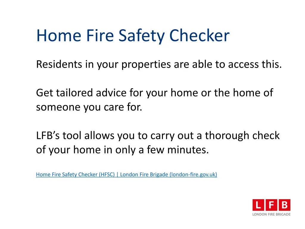 home fire safety checker