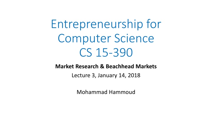 entrepreneurship for computer science cs 15 390