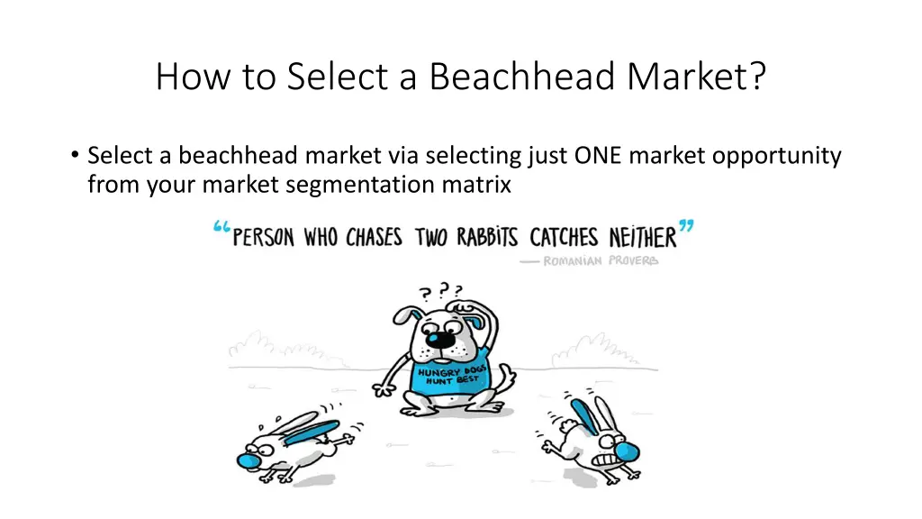 how to select a beachhead market