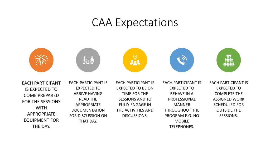 caa expectations