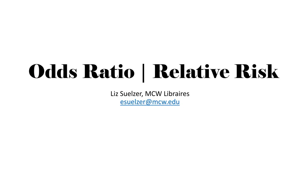 odds ratio relative risk