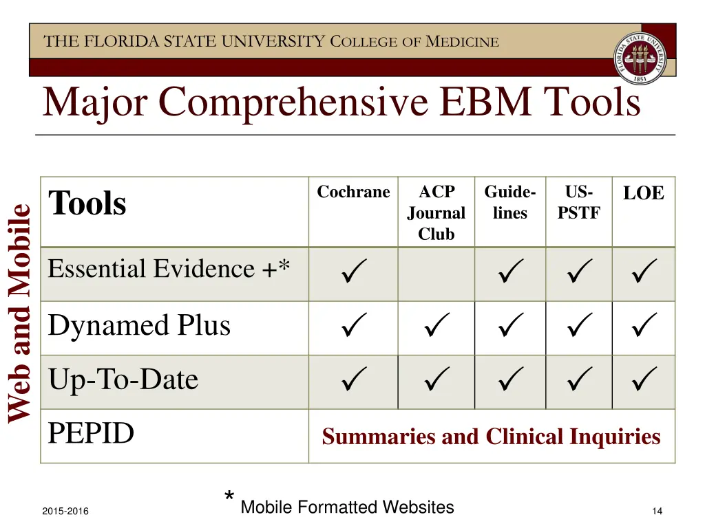 the florida state university c ollege of m edicine 12