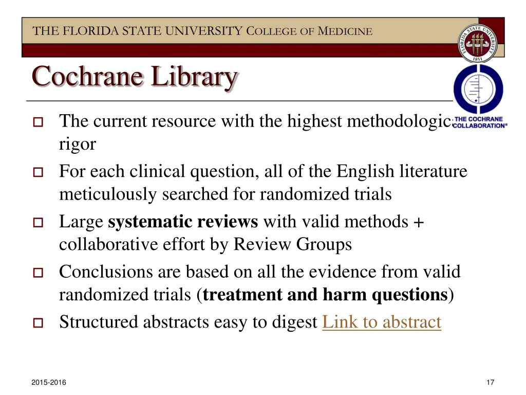 the florida state university c ollege of m edicine 15