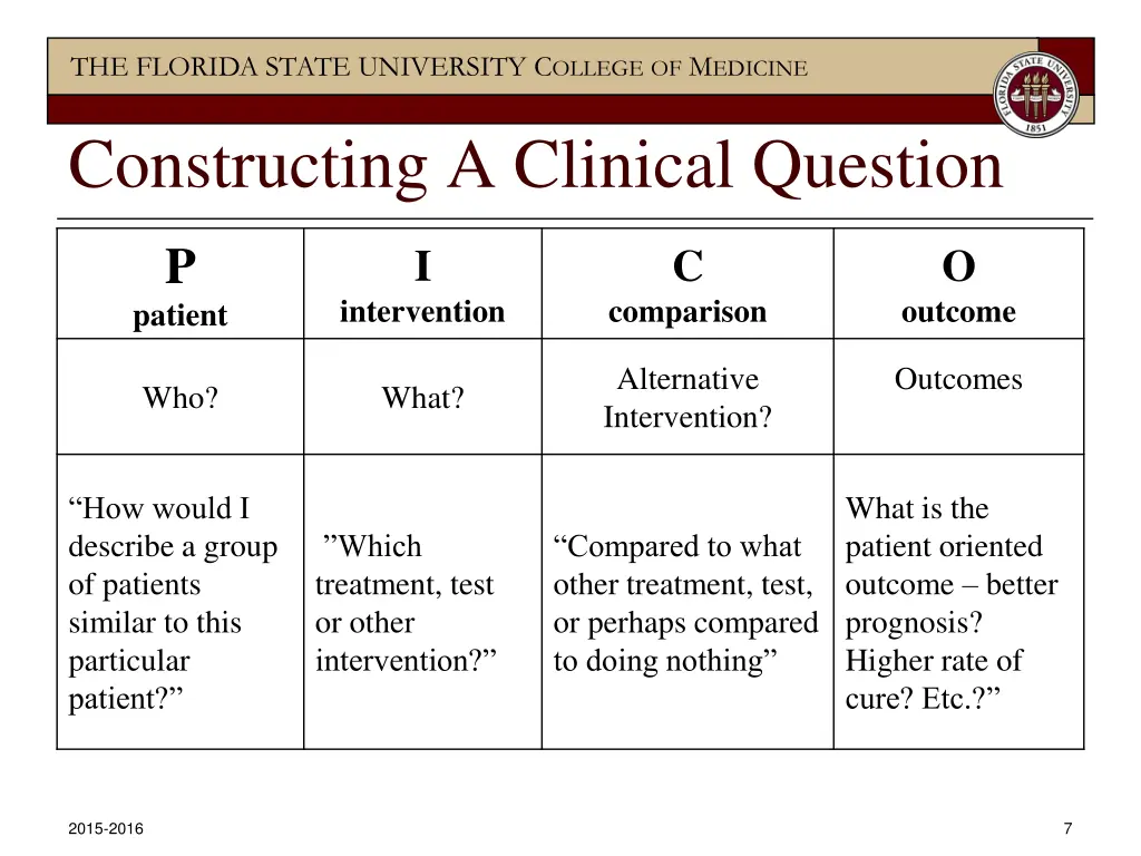 the florida state university c ollege of m edicine 6