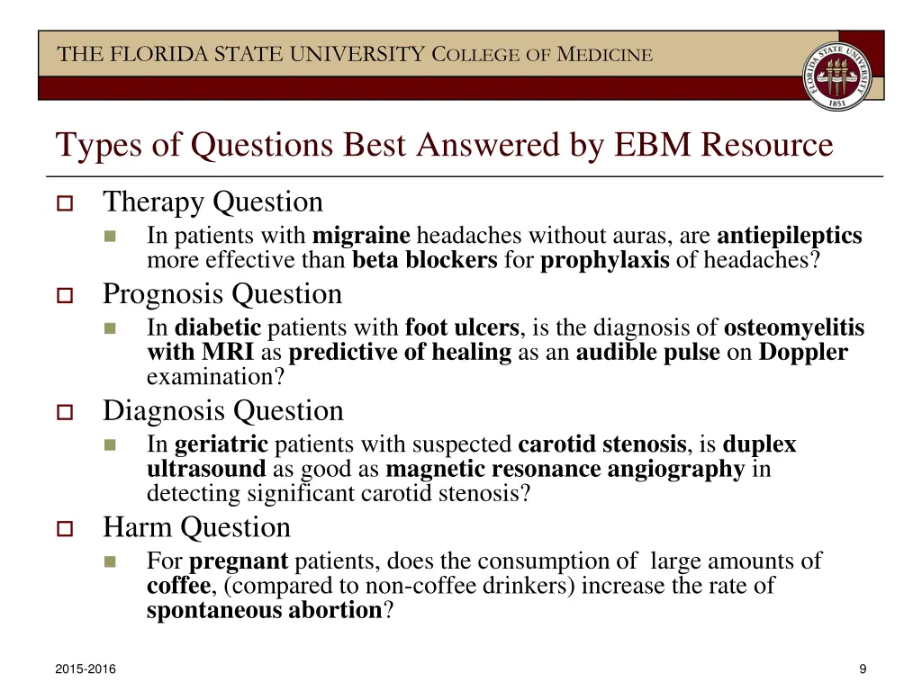 the florida state university c ollege of m edicine 8