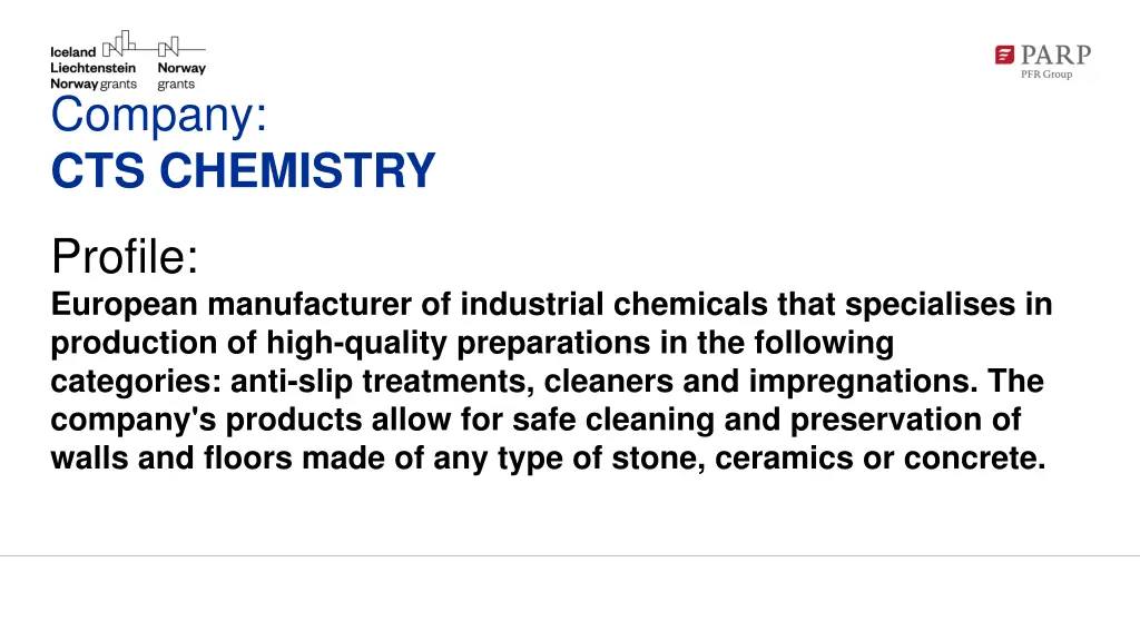 company cts chemistry